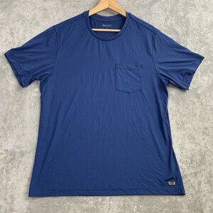 Outdoor Research T-Shirt Men Large Blue Essential Pocket Short Sleeve Tee Active